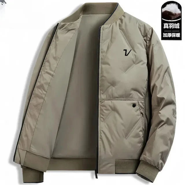 Men's Breathable Polyester Padded Winter Jacket for Golf