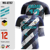 Men's Polyester Soccer Uniform Set with Sublimation Print, Sizes 2-5XL