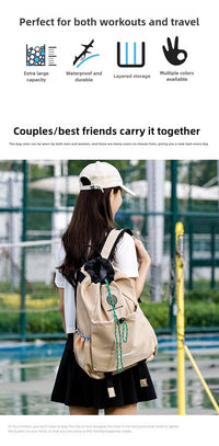 Portable Tennis badminton Racket Bag Versatile for outdoor use Lightweight Drawstring Back pack for Men and Women Hiking Bag - Buy online at  Vibe In Cart.
