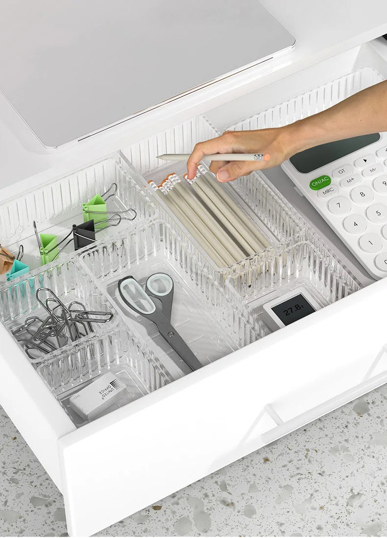 Transparent Plastic Storage Organizers Set for Drawers