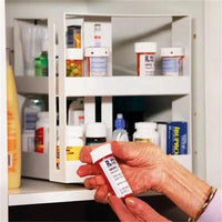 Multi-Function 2 Tier Rotate Spice Storage Rack Seasoning Swivel Storge Organizer Shelf kitchen bathroom creative household item - Buy online at  Vibe In Cart.