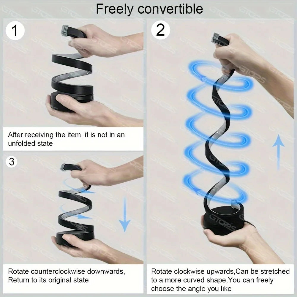 Classic Creative Spiral LED Table Lamp, Modern Minimalist Dimmable Spiral Table Lamp, Adjustable Arm, Soft Light, Multifunction - Buy online at  Vibe In Cart.