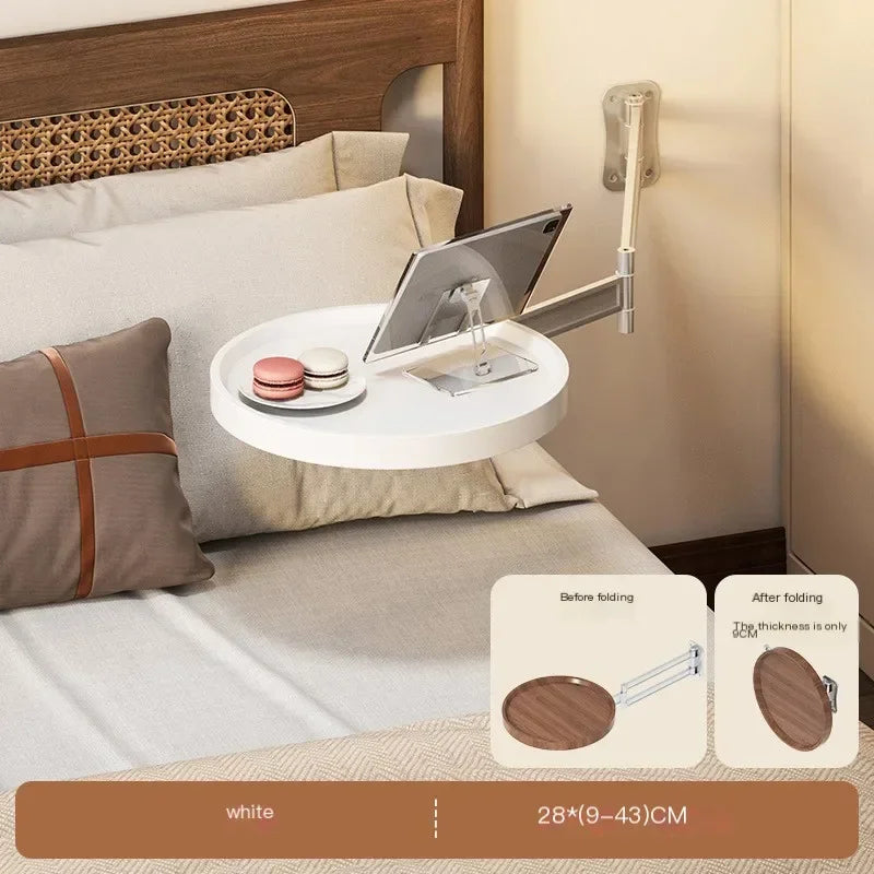 Foldable Wall Mounted Table Bedside Storage Cabinets Multi-Purpose Floating Shelves for Bedroom Living Room Compact Tea Tables - Buy online at  Vibe In Cart.