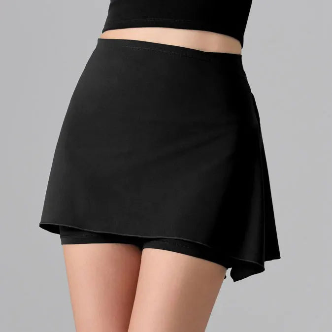 Women's 2-in-1 Anti-Sheer Elastane Sports Skort for Running and Yoga