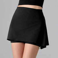 Women's 2-in-1 Anti-Sheer Elastane Sports Skort for Running and Yoga