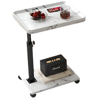 Wooden Rectangle Coffee Table for Living Room with Wheels