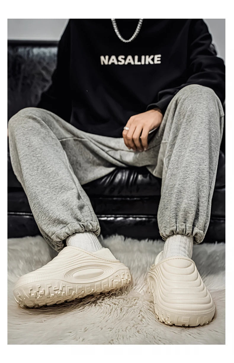 New Fashion Cotton Men's Slippers Winter Warm Plush Men Slippers Waterproof Men Garden Shoes Indoor Outdoor Men's Warm Shoes - Buy online at  Vibe In Cart.