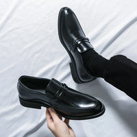 Men's Formal Leather Shoes Classic Style Slip On Loafers Round Toe Breathable Non-Slip Business Dress Wedding Office Casual Shos - Buy online at  Vibe In Cart.