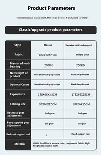 Folding Outdoor Recliner With Cotton Padding And Phone Stand
