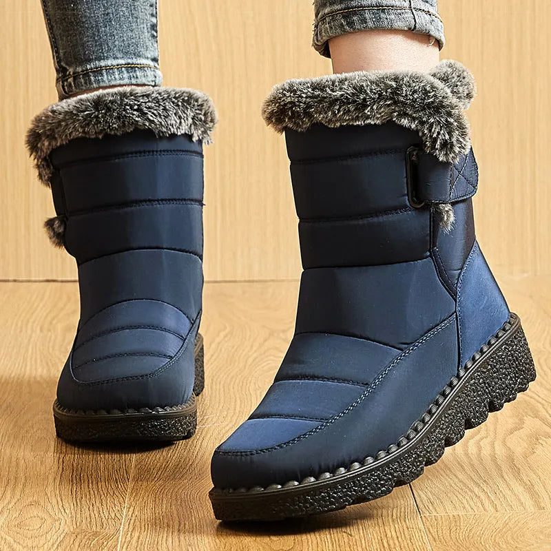 Women's Boots 2025 Trend Winter Shoes For Woman Winter Boots Ankle Low Heels Botas Mujer Waterproof Snow Boots With Fur Shoes - Buy online at  Vibe In Cart.