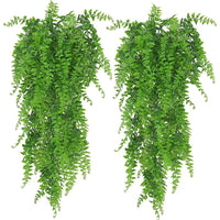 Artificial Hanging Plants 32 Inch Fake Boston Ferns Plastic Fake Plants for Wall House Wedding Garland Indoor Outdoor Decoration - Buy online at  Vibe In Cart.