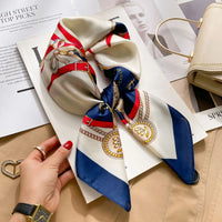 Women's 70x70cm Square Silk Scarf Shawl Headband