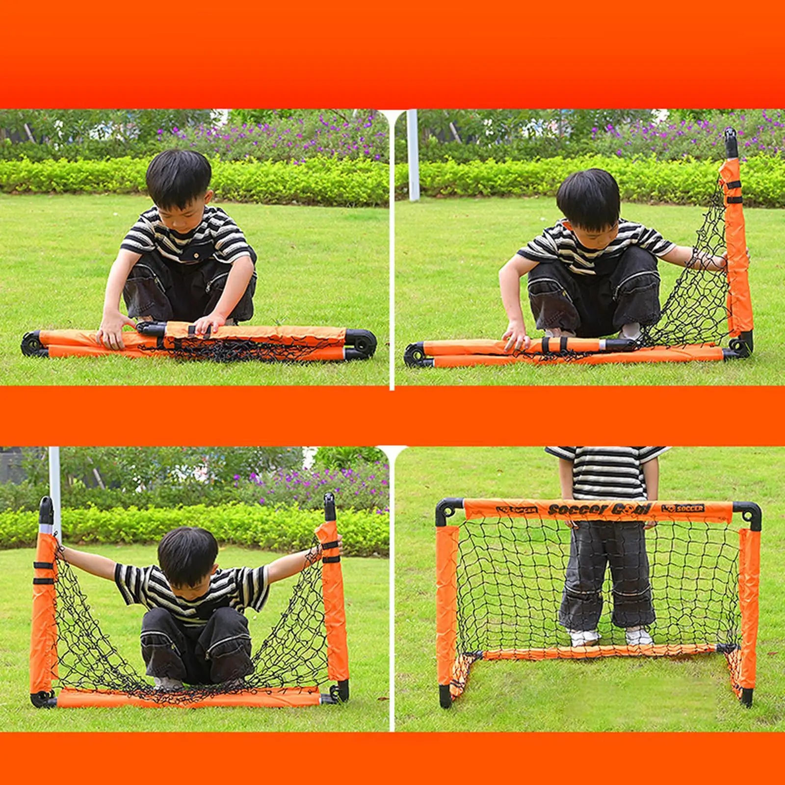 Kids Soccer Goal with Ground Nails with Ball Folded Football Goal Kids Toy Football Gate for Park Games Backyard Garden Children - Buy online at  Vibe In Cart.