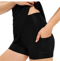 Cloud Rise Golf Tennis Dress Sports Pocket Shorts Gym HOT Girl Workout One Piece Yoga Suit Women Running Outdoor Fitness Dresses