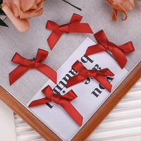 Mini Hair Clips with Handmade Ribbon Bows, 5-24 Pieces