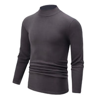 1/2piece Autumn And Winter Men's Semi High Neck Fashionable Base Long Sleeved Top Solid Color Casual Sports Fitness Warm T-shirt - Buy online at  Vibe In Cart.