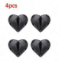Set of 2 Heart-Shaped Plastic USB Cable Organizer Clips