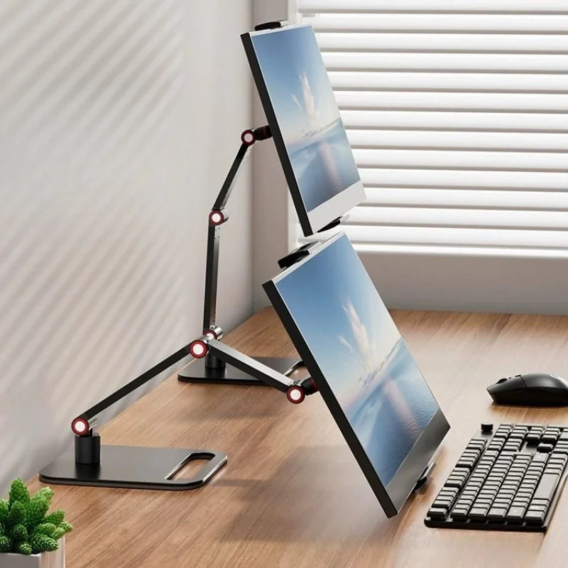 Folding Monitor Desk Stand With Vesa Mount For 12-17.3 Inch Screens