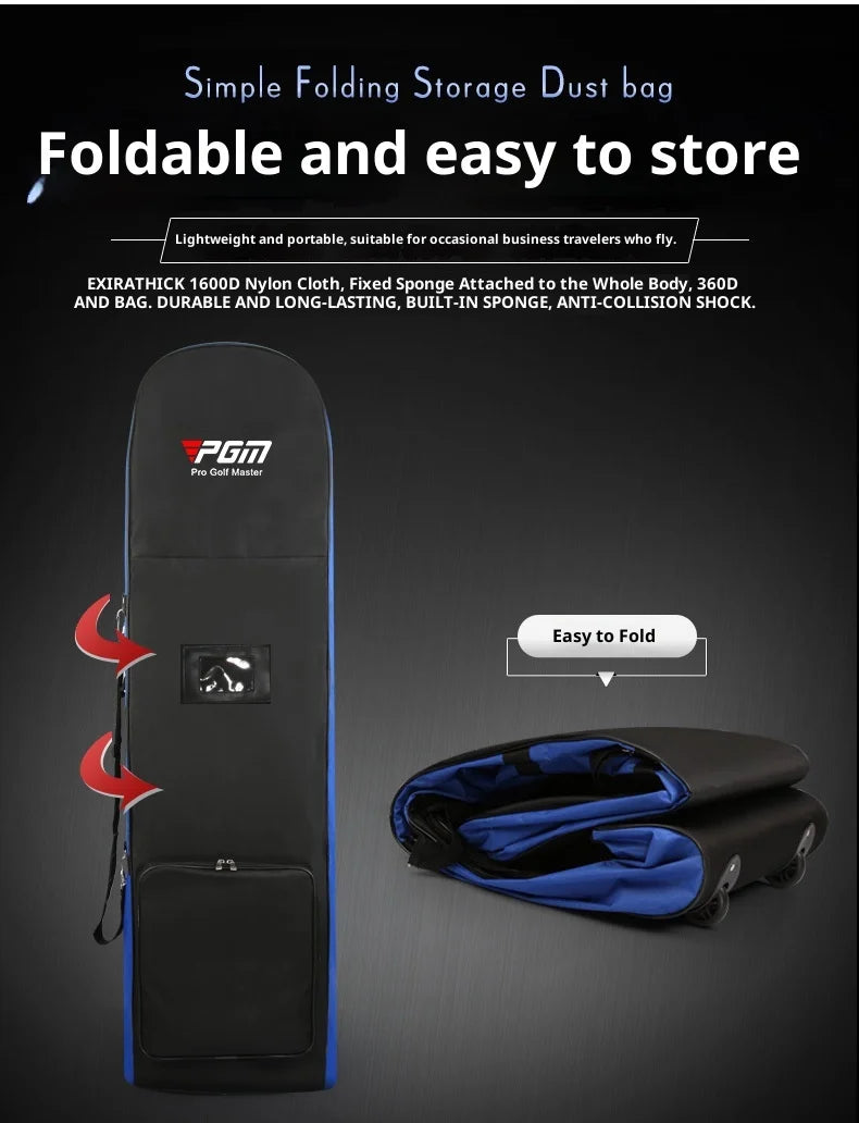 Foldable Polyester Golf Bag with Pulley and Single Layer