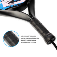 IANONI Padel Racket Carbon Fiber Surface with EVA Memory Flex Foam Core Padel Tennis Racquets Lightweight - Buy online at  Vibe In Cart.