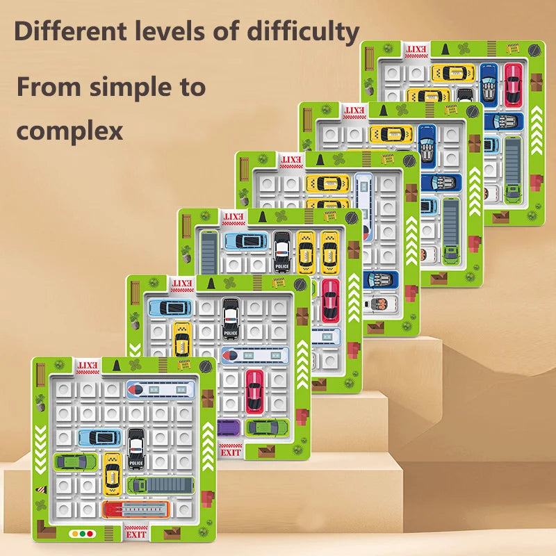 Children's educational puzzle game for logical thinking and concentration, parking lot with moving vehicles and maze toys - Buy online at  Vibe In Cart.