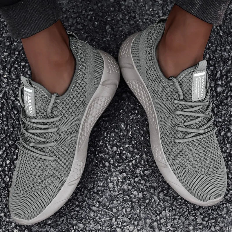 Men's Casual Sneakers Breathable Lace-Up Anti-Slip Shoes Size 39-50