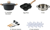 16PCS  Pots and Pans Set Non Stick Cookware Set Nonstick with Cooking SetAnd 21-piece sets are available for selection - Buy online at  Vibe In Cart.