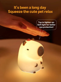 GGbingo Rechargeable Cute Capybara Night Light Novelty Dimmable Nursery Nightlight Touch Lamp Silicone Pat Lamp for Kids Room - Buy online at  Vibe In Cart.