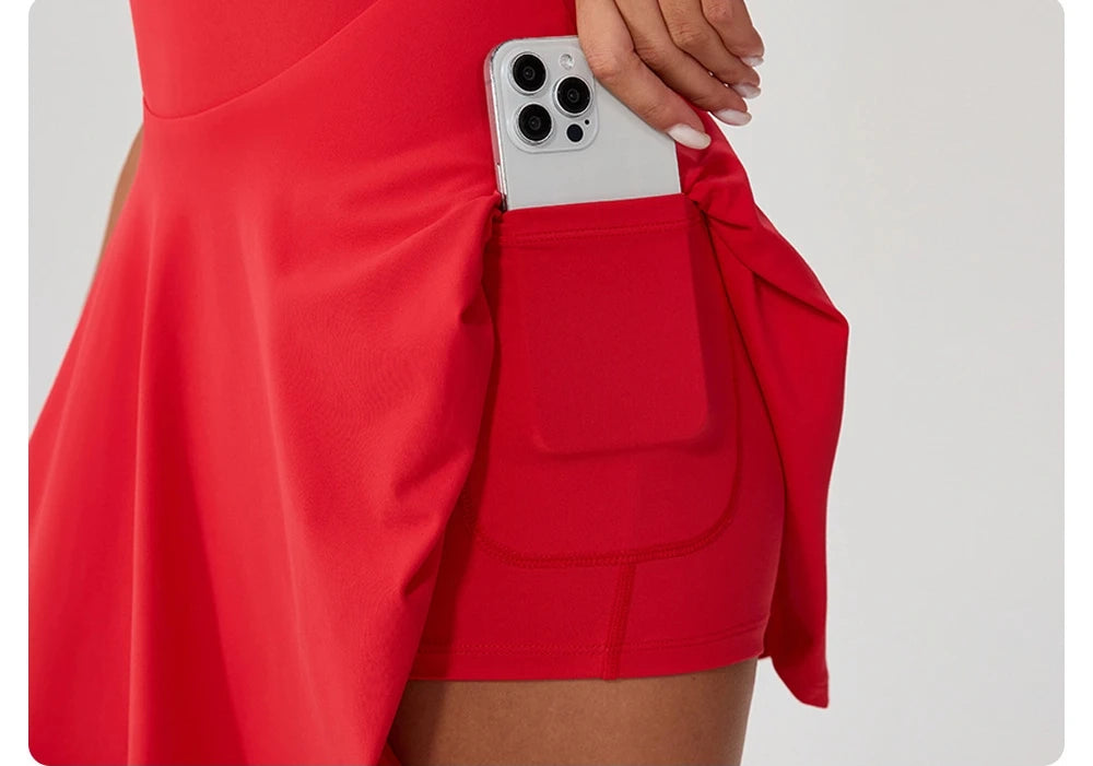 Tennis Dress For Women with Pockets Golf Skirts Anti Shorts Yoga Suit Badminton Clothing Activewear - Buy online at  Vibe In Cart.
