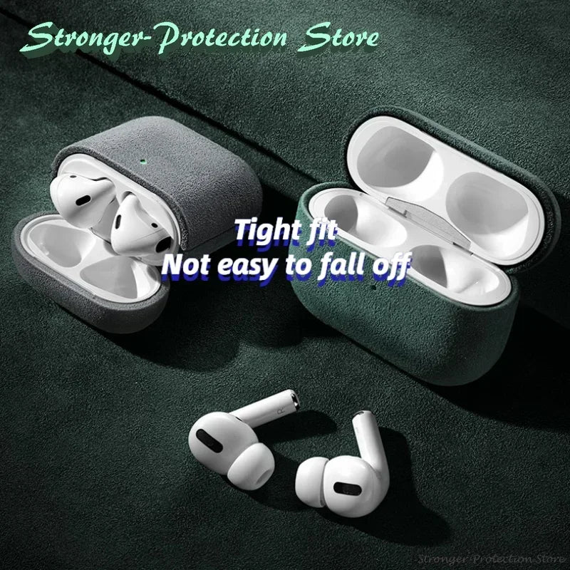 Artificial Suede Leather Protective Case for Earphones