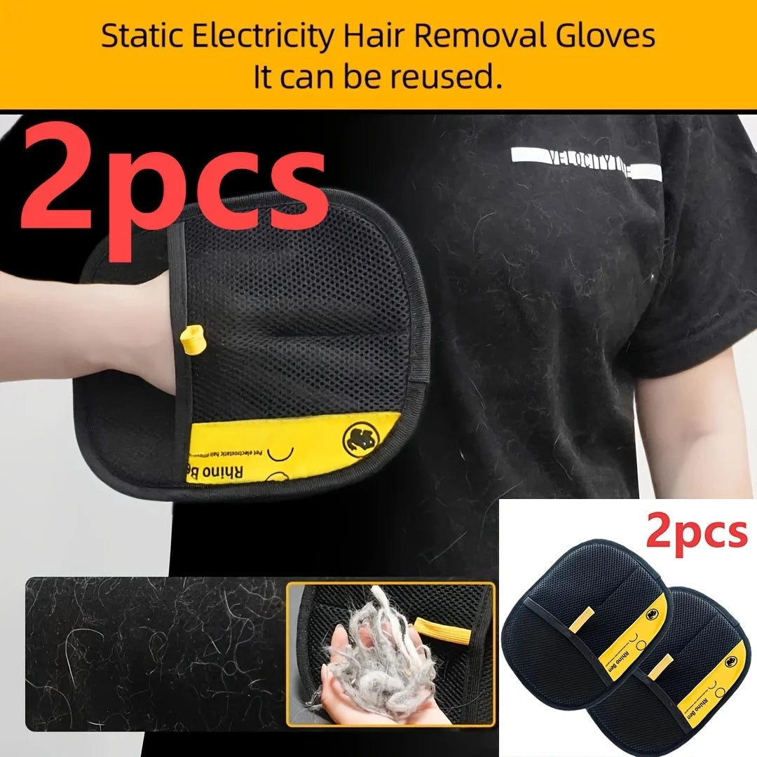 2-Piece Pet Hair Removal Gloves – Double-Sided Cat Brushes, Anti-Shedding Grooming Gloves, Hair Control Care Tools - Buy online at  Vibe In Cart.