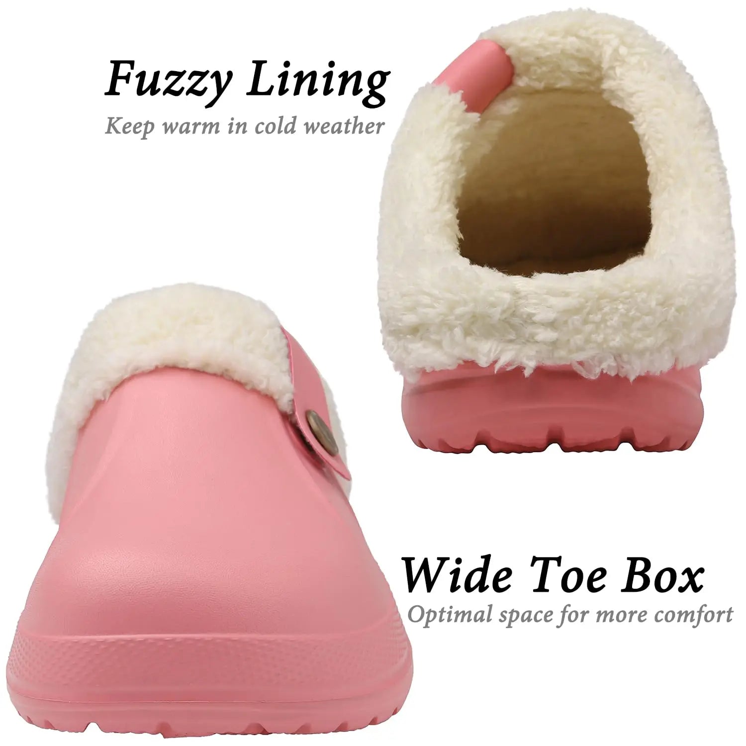 Waterproof Plush Lined Slippers for Indoor and Outdoor Use