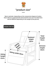 Folding Reclining Office Chair for Lunch Breaks with Backrest