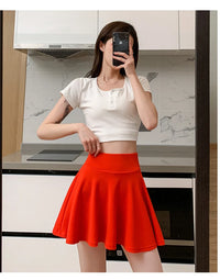 Summer Women's Skirts Fashion Sexy Mini Elastic Pleated Sun Skirts For School Girl Uniform Korean Black High Waist Tennis Skirts - Buy online at  Vibe In Cart.