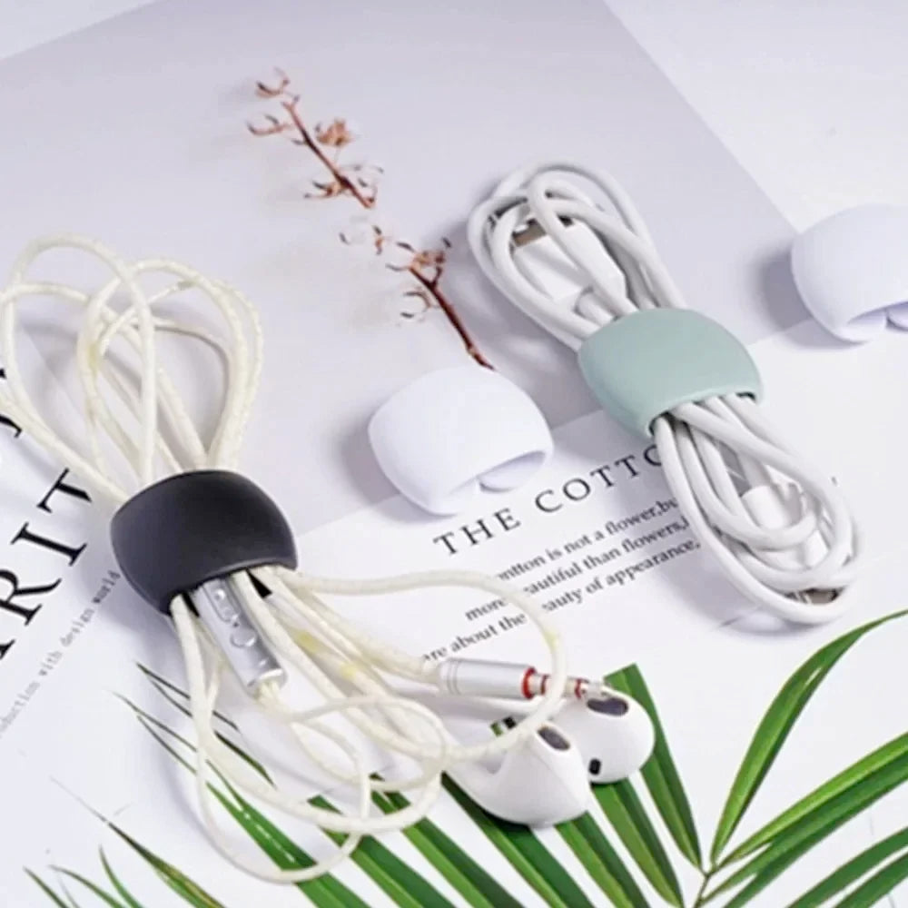 Silicone Adhesive Cable Clips for Wire Management, 3x2.3cm, 5-20 Pack