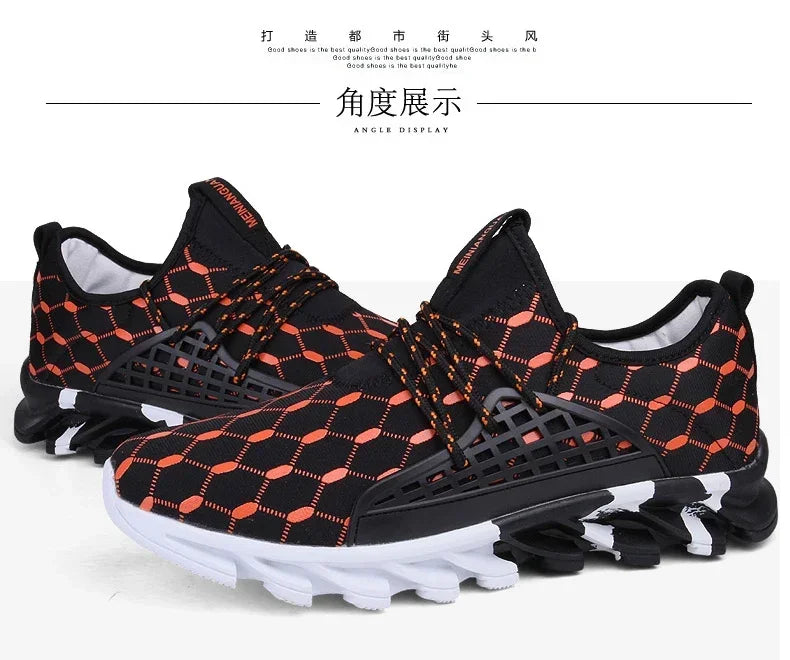 Men's Casual Canvas Sports Shoes With Checkered Pattern