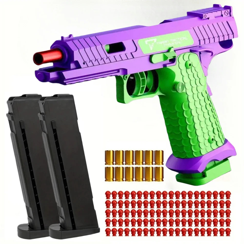2011/M92 Tactical Shell Ejceting Toy Gun Continuous Firing EVA Soft Bullet Outdoor CS Shooting Pistol Children's Birthday Gift - Buy online at  Vibe In Cart.