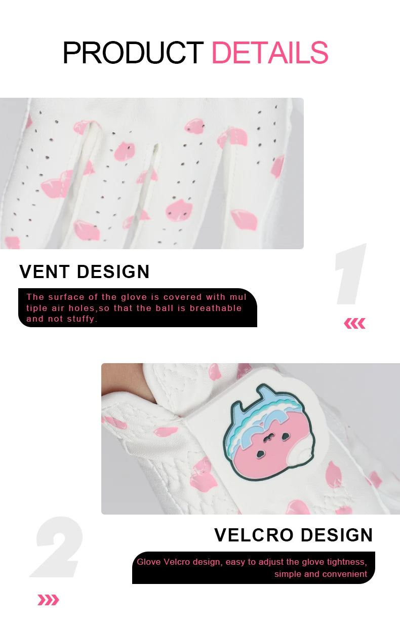 Korean and Japanese Golf Gloves Cartoon Tree Leaf Women's Microfiber Wear Resistant Sports Golf Gloves Non-slip and Breathable - Buy online at  Vibe In Cart.