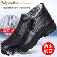 Shoes for Men 2023 Winter Fashion Non-slip Cotton Shoes Men's Thickened Leather Waterproof Casual Snow Boots Zapatillas Hombre - Buy online at  Vibe In Cart.