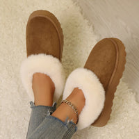 New Autumn and Winter Snow Boots, Solid Color Cute and Simple Warm Shoes, Fleece-Lined Warm Slip-On Slippers, Home Warm Slippers, Ankle Fleece-Lined Design - Buy online at  Vibe In Cart.
