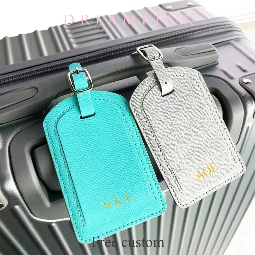 PU Leather Custom Letter Luggage Tag for Travel Size S