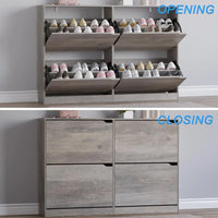 Compact Shoe Storage Cabinet with 4 Drawers, Space-Saving Shoe Rack for Home Entrances and Living Spaces - Buy online at  Vibe In Cart.