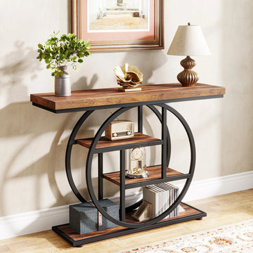 Console Table, 4-Tier Entryway Table, 41.3-Inch Industrial Sofa Table for Living Room, Foyer Hallway Table for Entrance - Buy online at  Vibe In Cart.