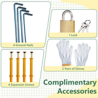 LZBEITEM 6 x 8 FT Metal Outdoor Storage Shed, Garden Tool Storage House with 2 Lockable Door for Backyard, Patio, Lawn, Gray - Buy online at  Vibe In Cart.