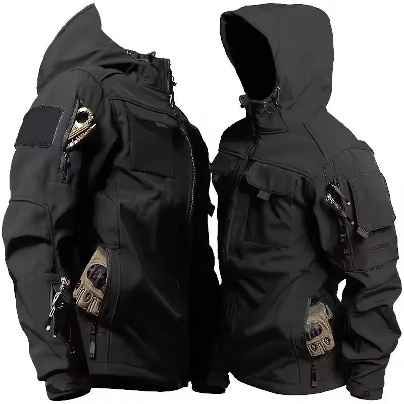 New Autumn WinterTactical Jackets Men Military Soft Shell Waterproof Windproof Hooded Jacket Outdoor Functional Multi-pockets - Buy online at  Vibe In Cart.