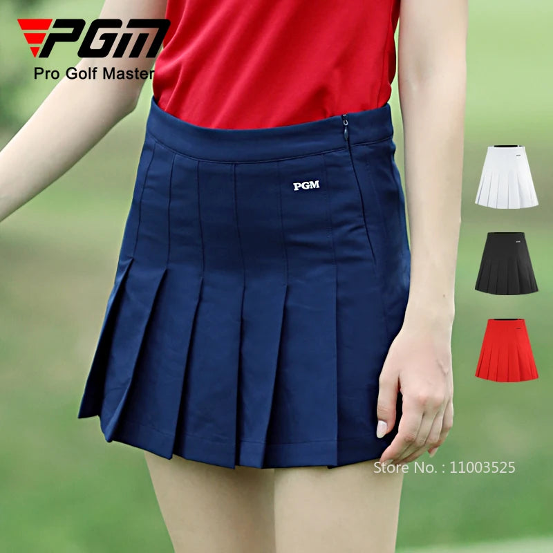 PGM Golf Women Skirt High Waist Pleated Skirt Solid Color A-lined Sports Skorts Ladies Slim Fold Training Culotte Golf Apparel - Buy online at  Vibe In Cart.