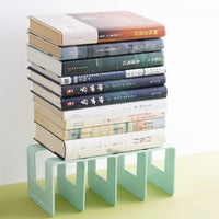 Medium Four-Tier Plastic Book Storage Rack for Office