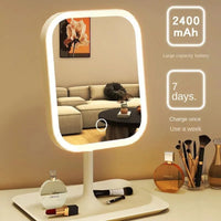 NEW 3 Colors Dimmable Lights Rechargeable LED Vanity Mirror Touch Control Makeup Mirror for Home Travel Portable Cosmetic - Buy online at  Vibe In Cart.