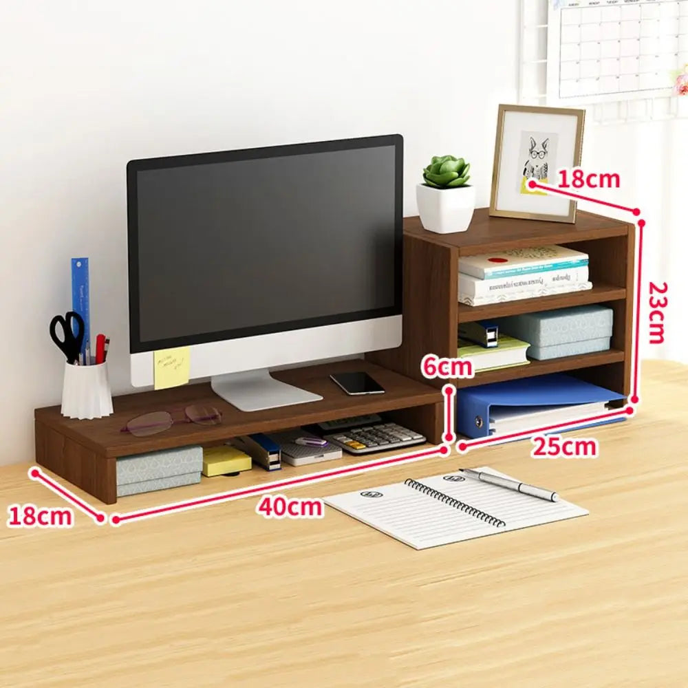Wooden Laptop Stand with Stable Base and Eyesight Protection