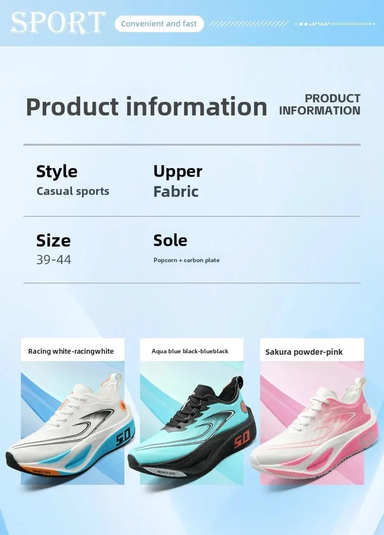 Unisex 2025 Full Carbon Plate Running Shoes Professional Marathon Racing Lightweight Bounce Cushion Breathable Sports Sneakers - Buy online at  Vibe In Cart.